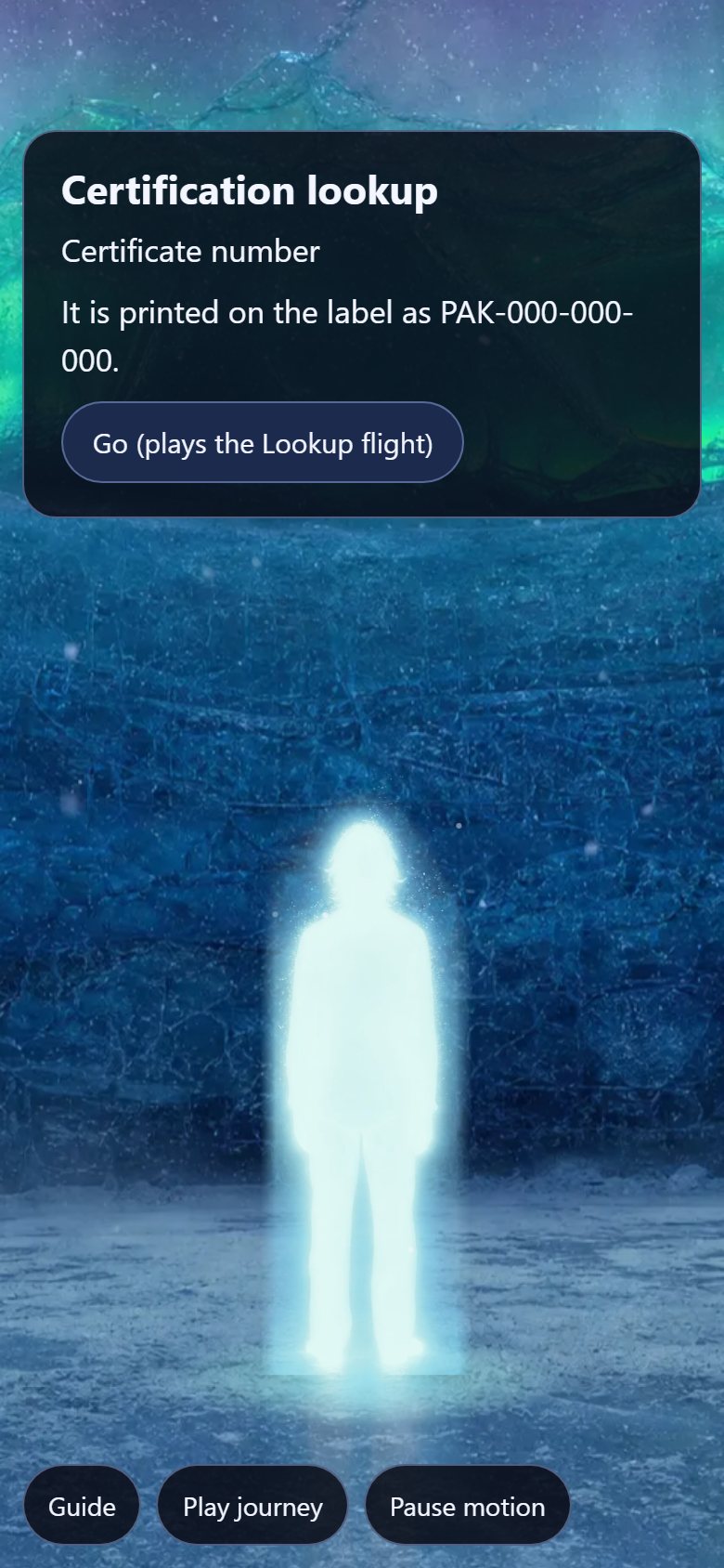 The preview on a phone: the Lookup room with its words