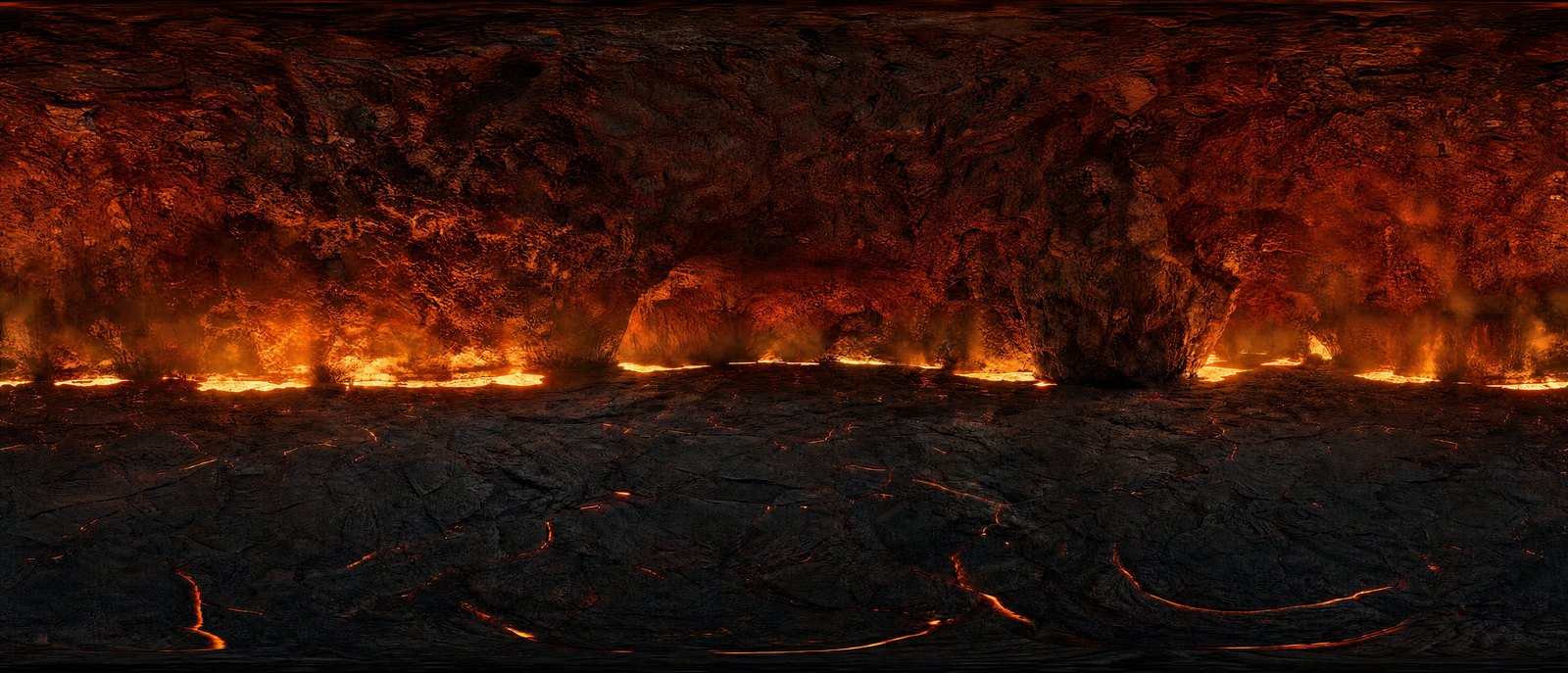 New 4K 360 picture of the volcano, laid flat