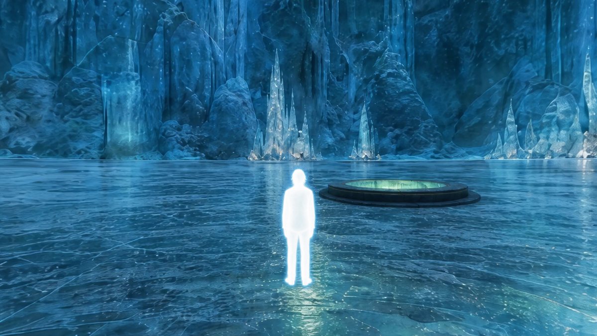 He stands in the new ice room, the floor gate ahead and a little to the right